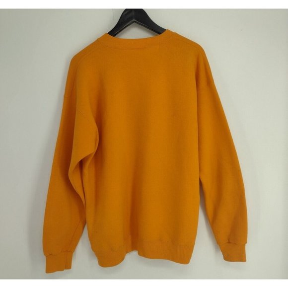 Vintage 90s Laughlin NV Nutmeg Mills Palm Trees Orange Crewneck Sweatshirt Men L - Picture 3 of 8